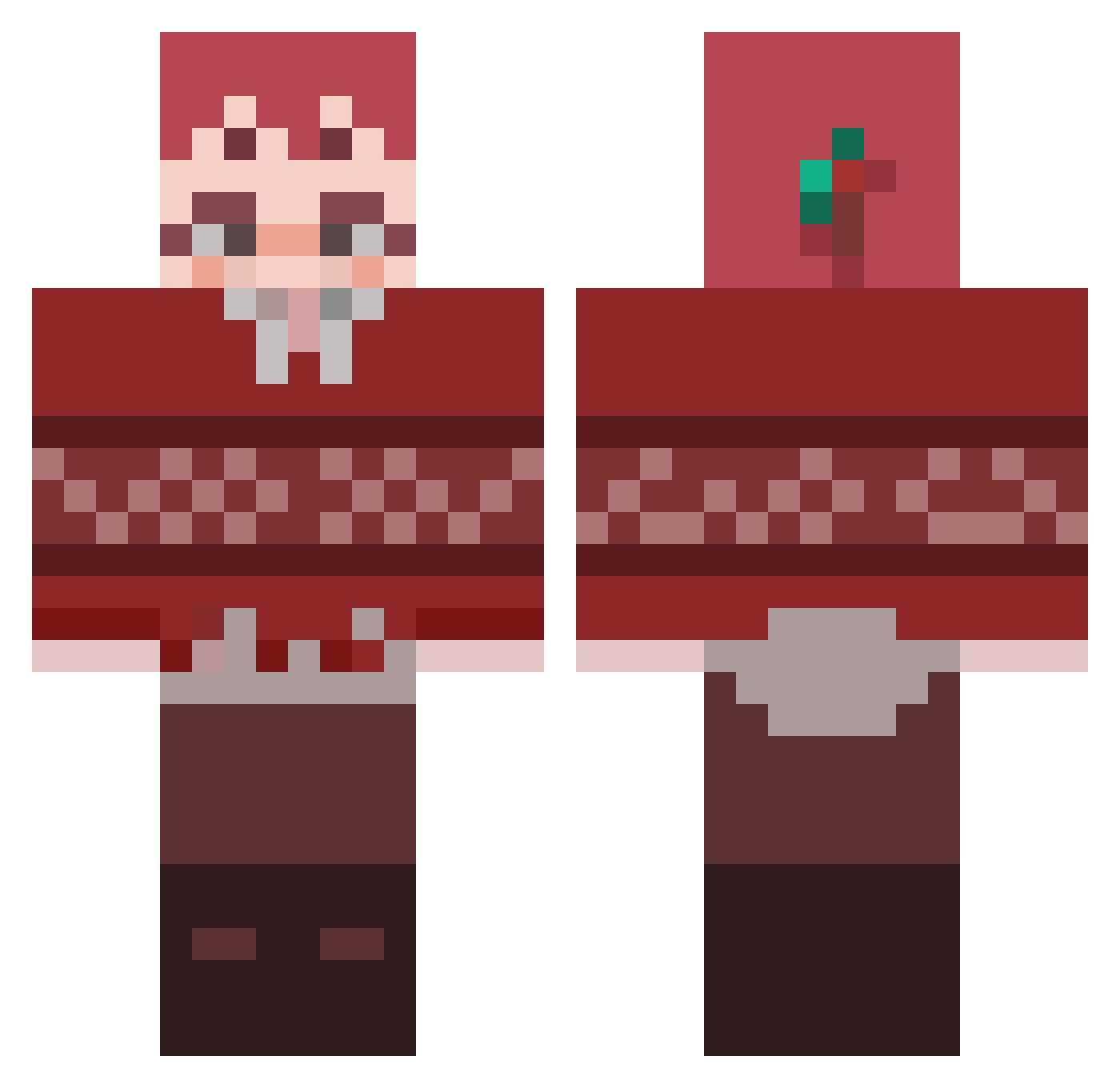 RIyoon05 Minecraft skin, front and back view
