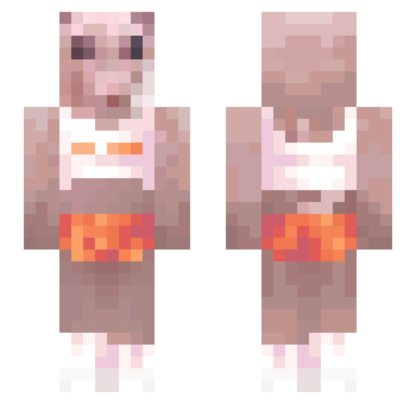 surfacetension Minecraft skin, front and back view