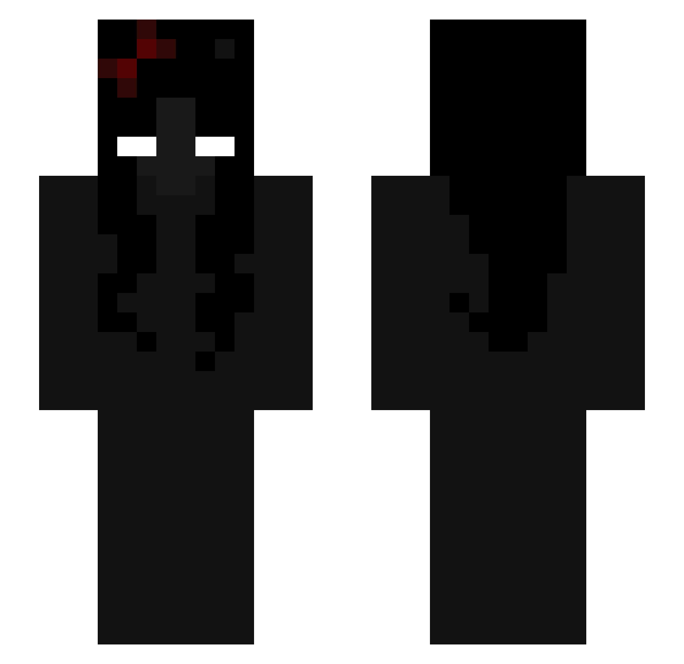 bebukis Minecraft skin, front and back view