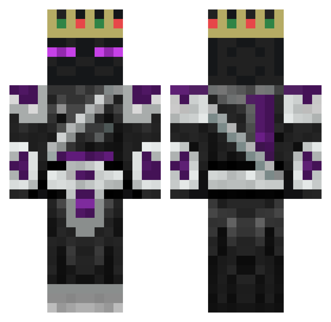 fdvc Minecraft skin, front and back view