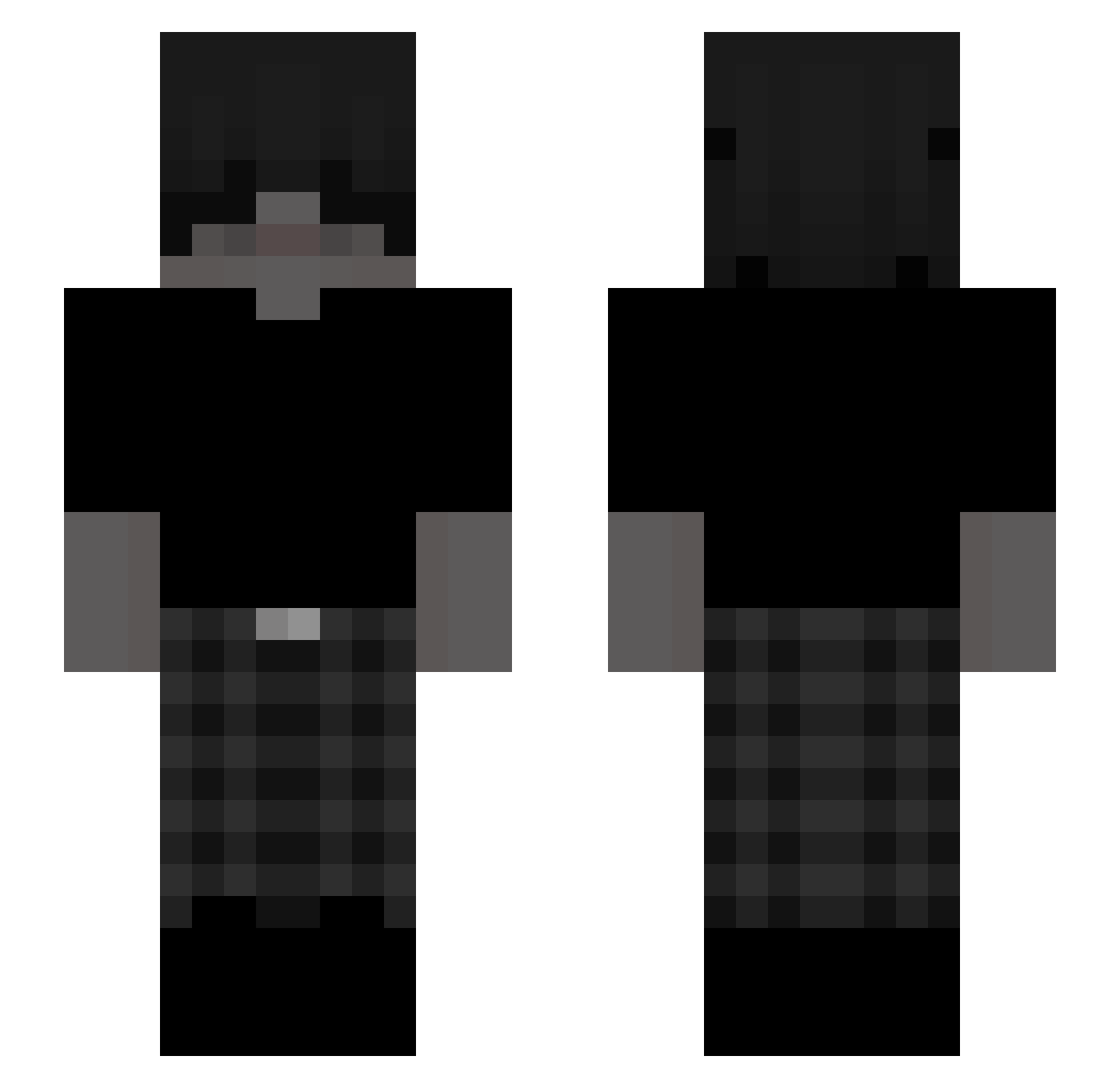 quietsnoze Minecraft skin, front and back view