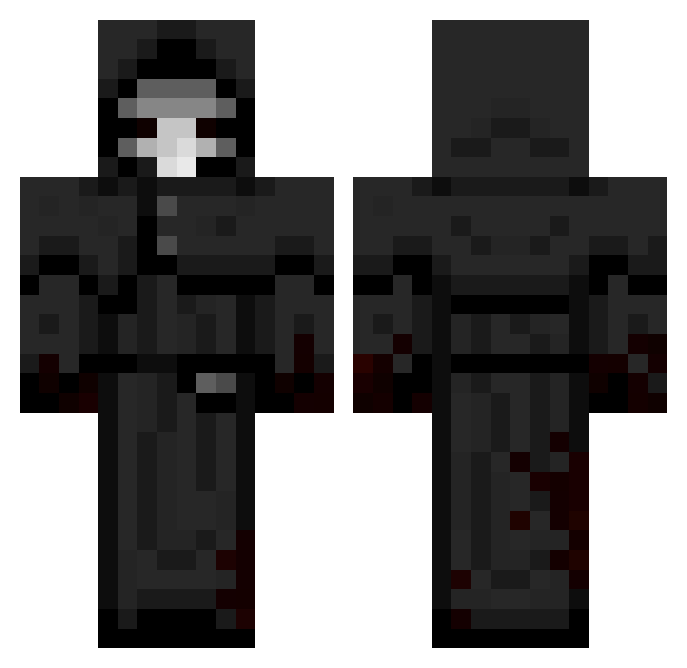 OhNoHP Minecraft skin, front and back view