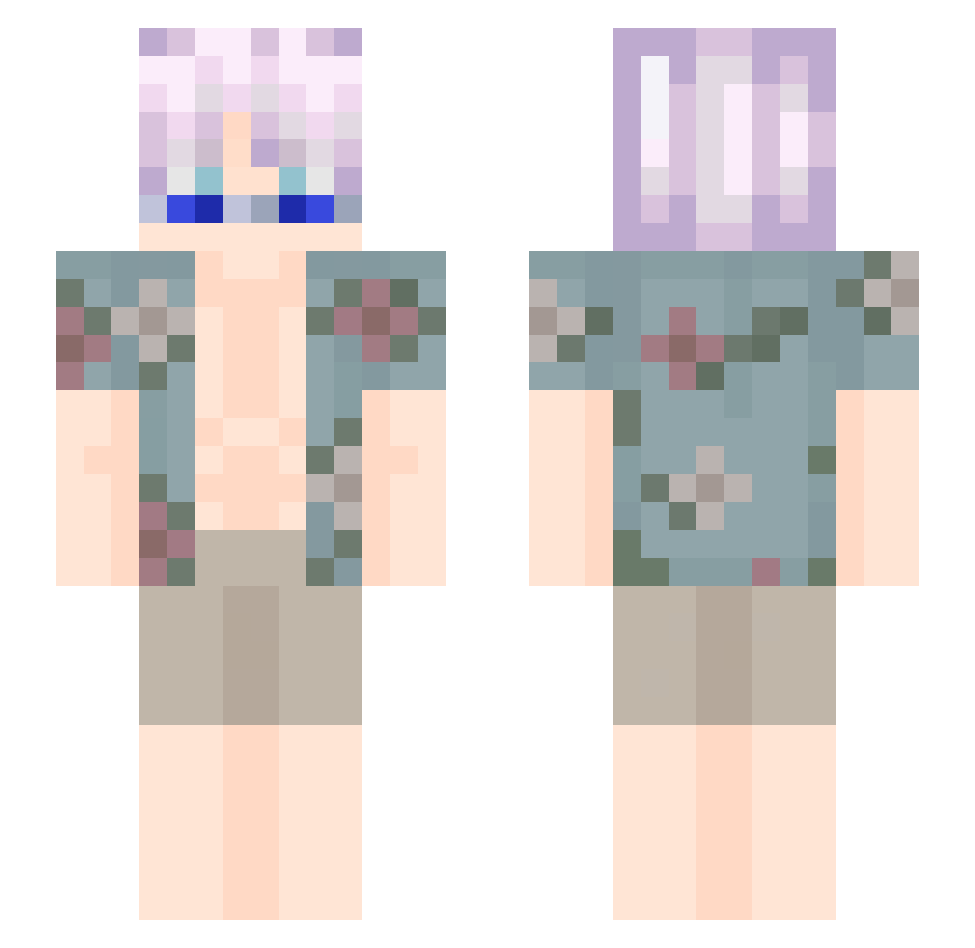 aarushpatney Minecraft skin, front and back view