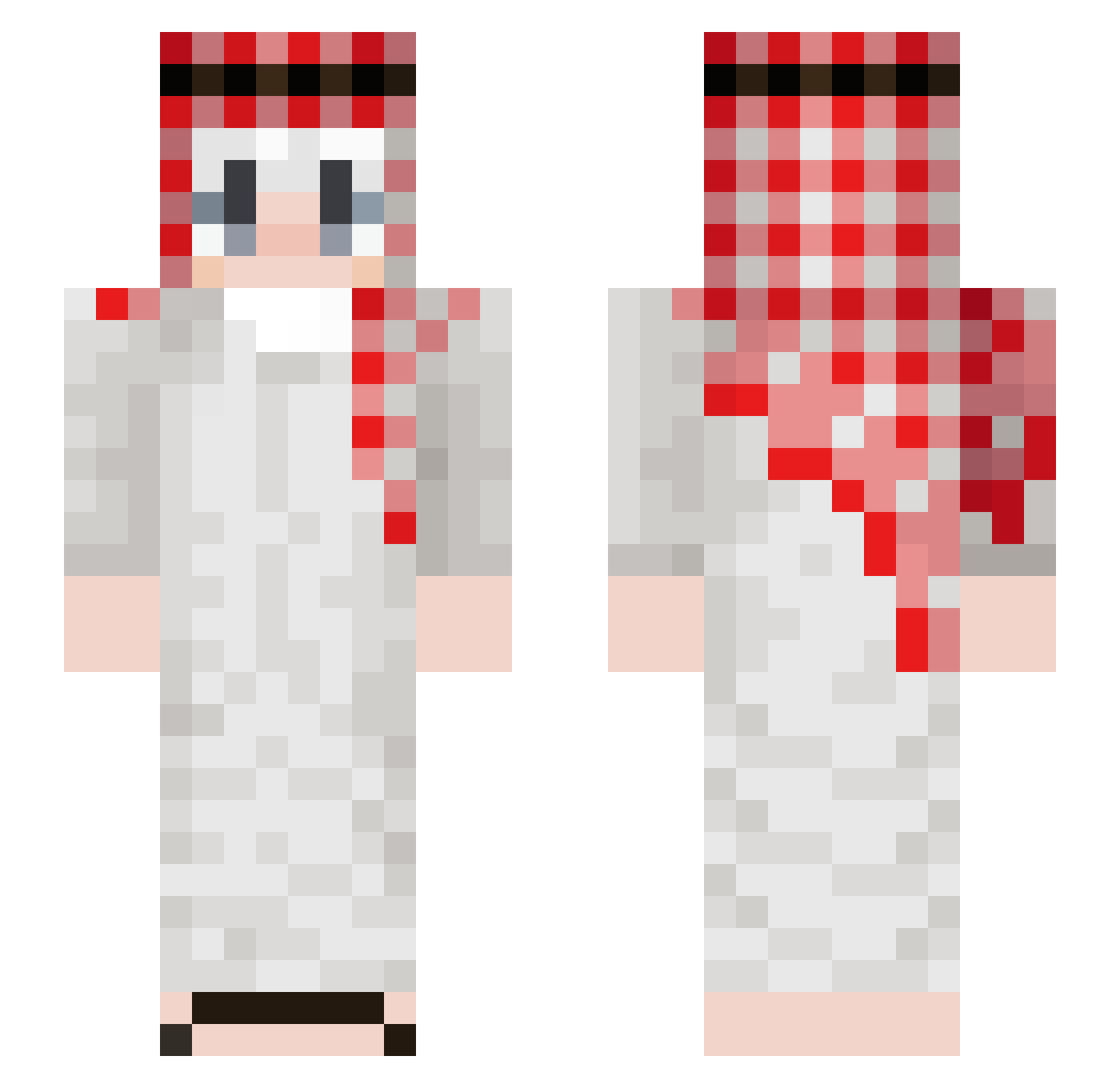 mokgii Minecraft skin, front and back view