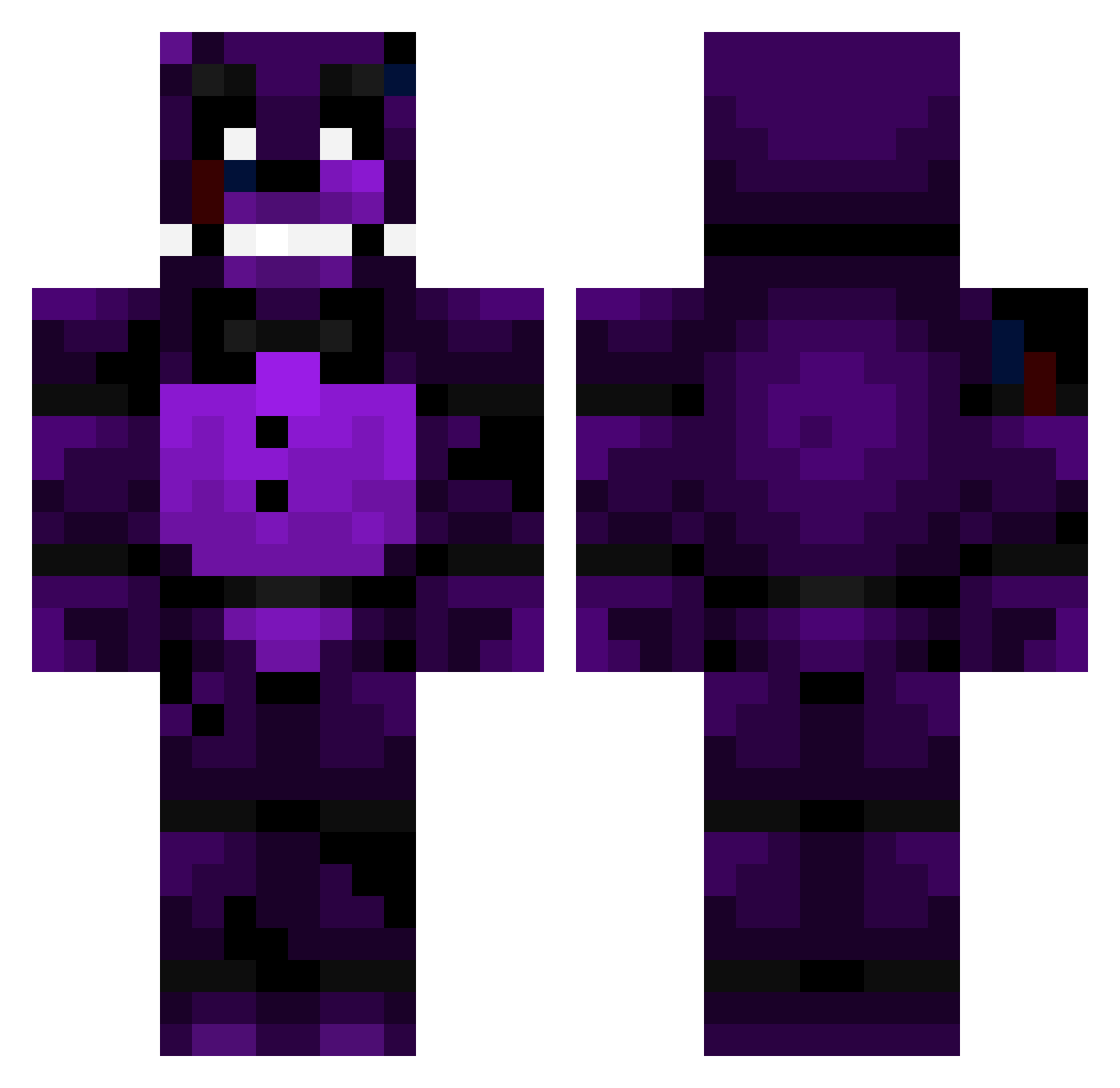 Bantin Minecraft skin, front and back view