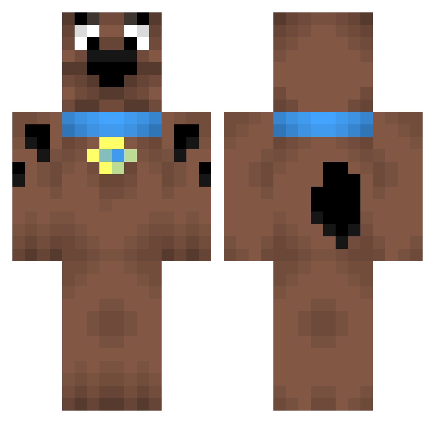 yourbrainondrugs Minecraft skin, front and back view