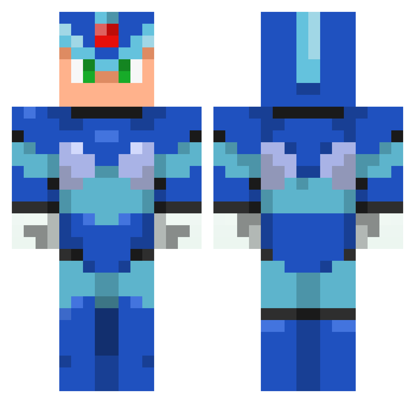 Cannoli Minecraft skin, front and back view
