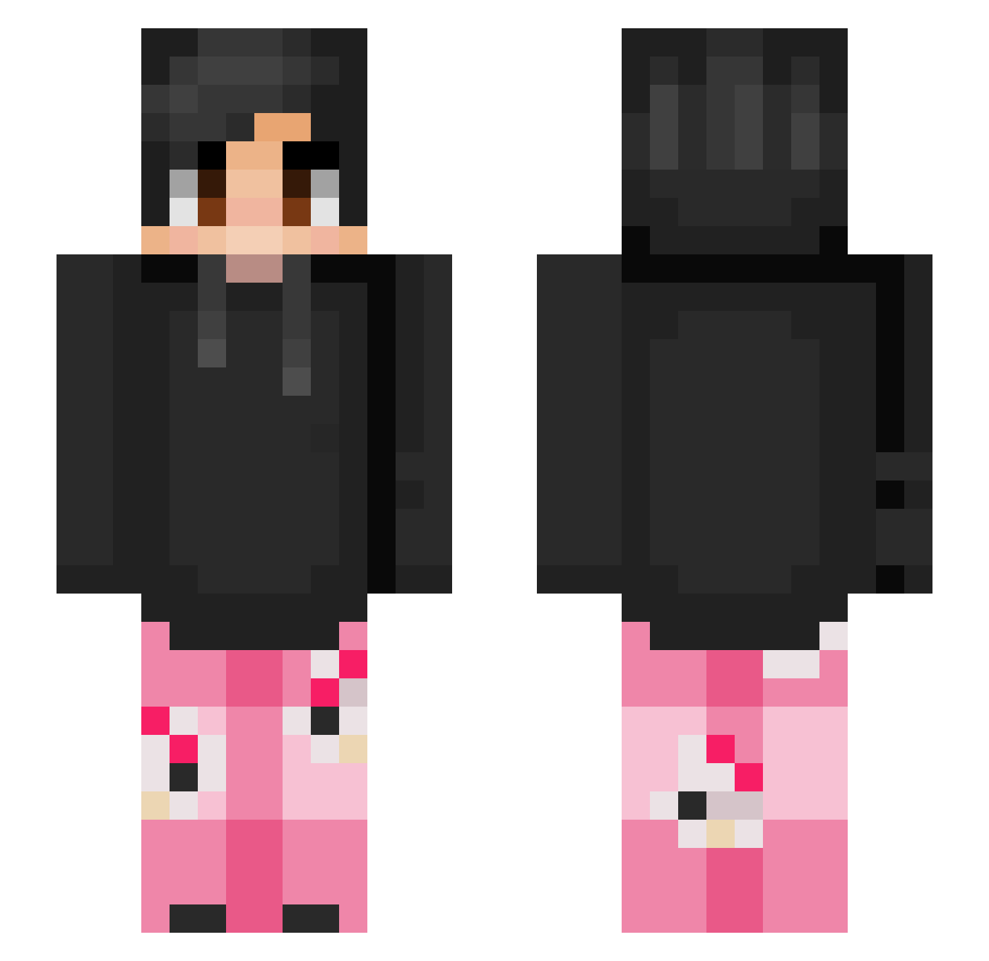 WiktorOtor Minecraft skin, front and back view