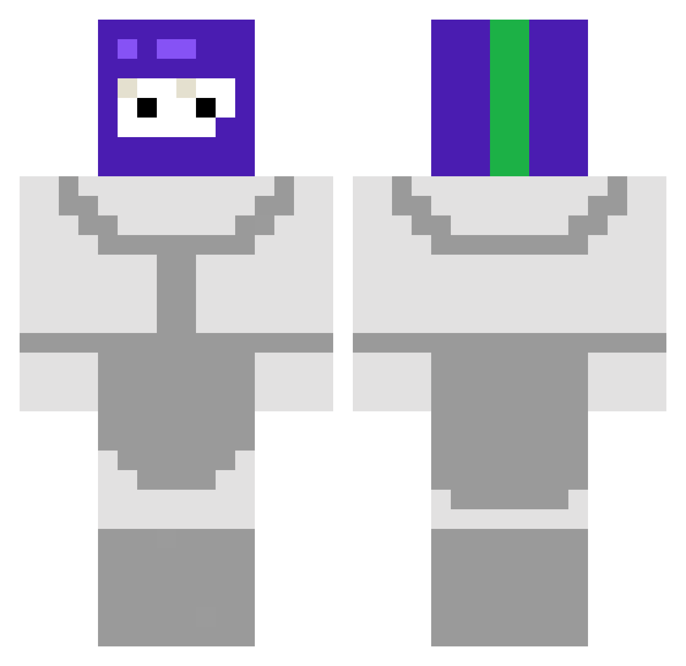 TheOlo1 Minecraft skin, front and back view