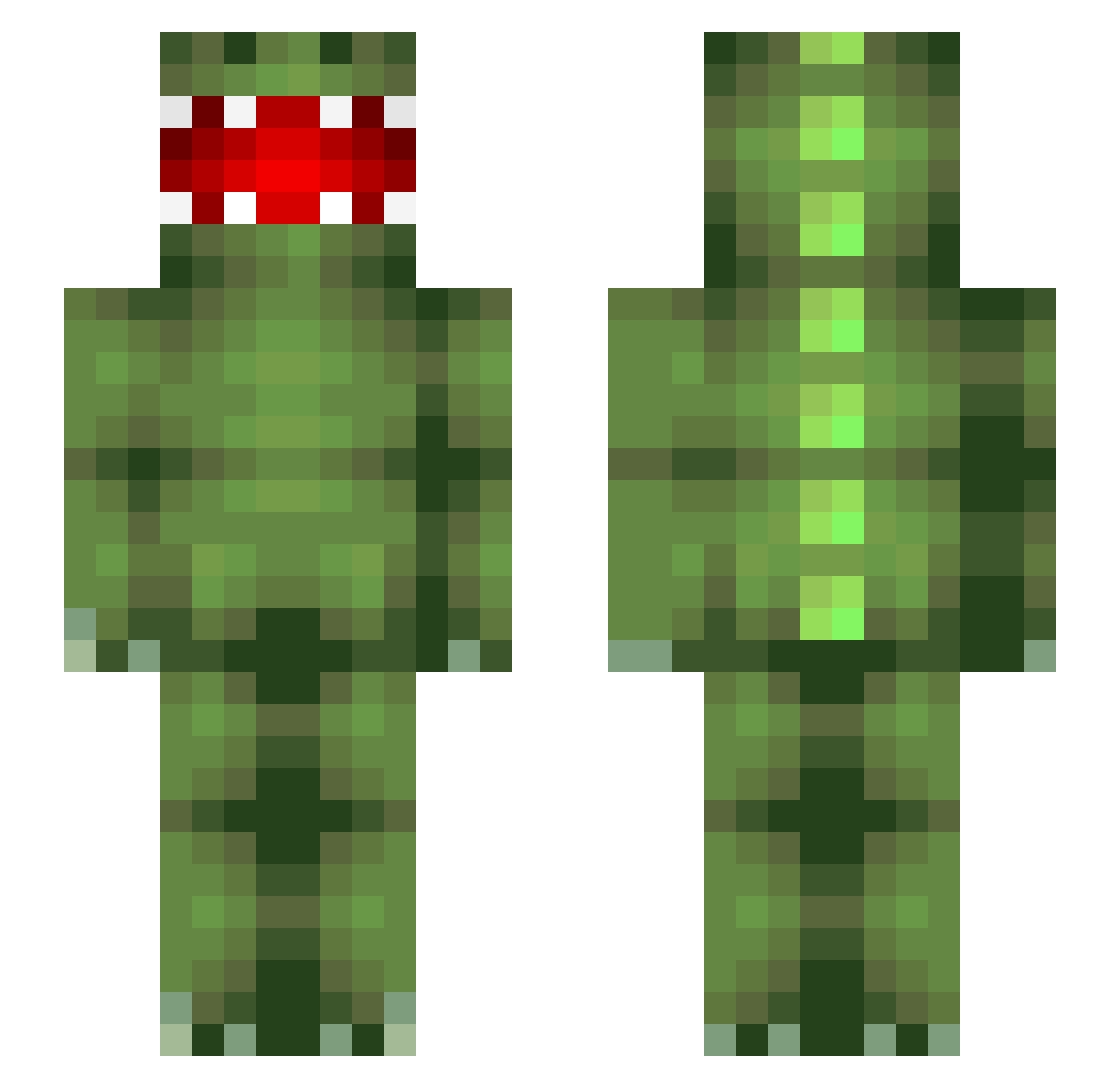 davvid10k Minecraft skin, front and back view