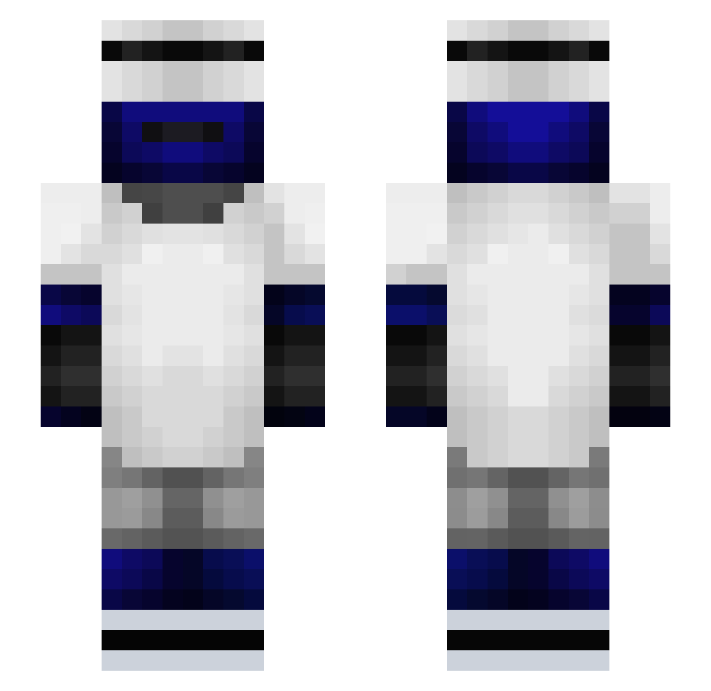 BagWoods Minecraft skin, front and back view
