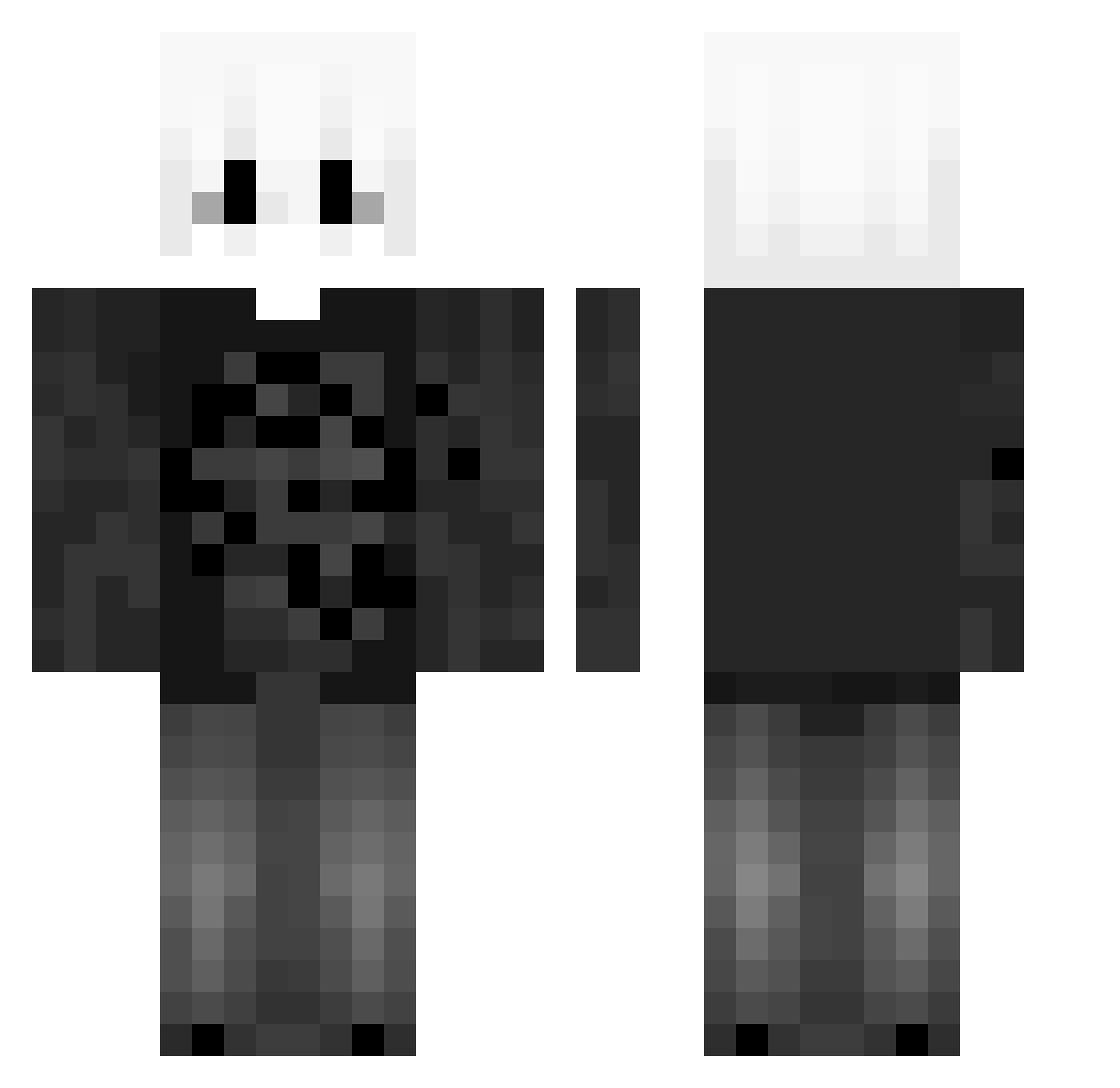 sahgjh Minecraft skin, front and back view