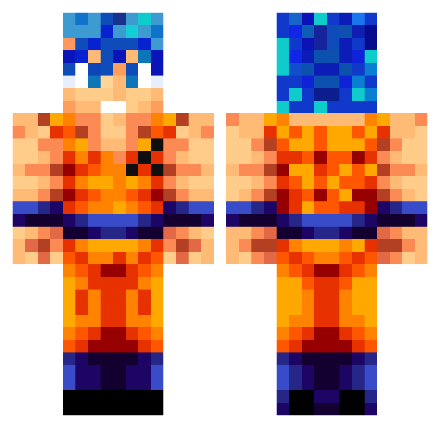 SnivyTheMiner Minecraft skin, front and back view