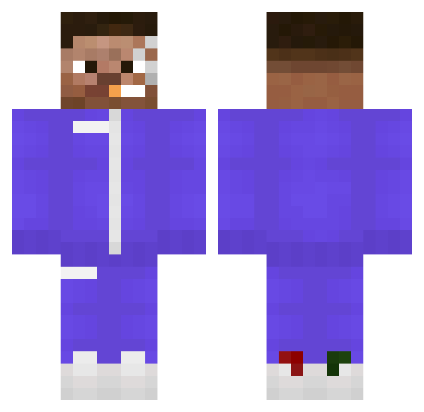 leos192 Minecraft skin, front and back view