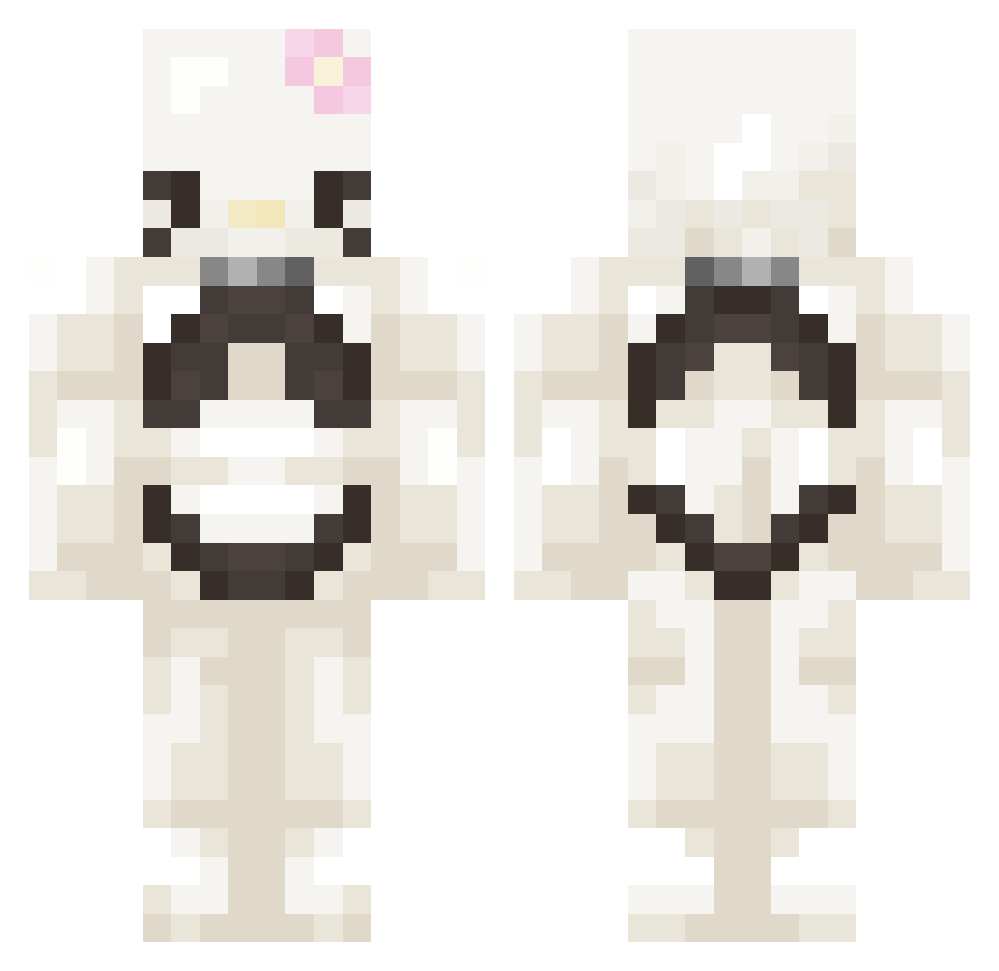 Viuzzz Minecraft skin, front and back view