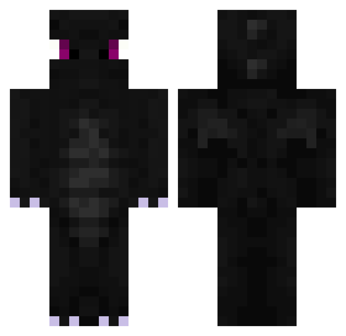 ThomPar Minecraft skin, front and back view