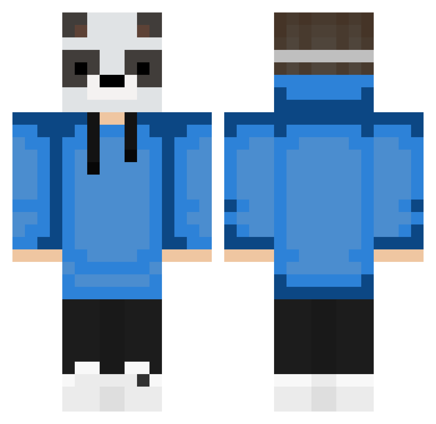 EvanForce2004 Minecraft skin, front and back view