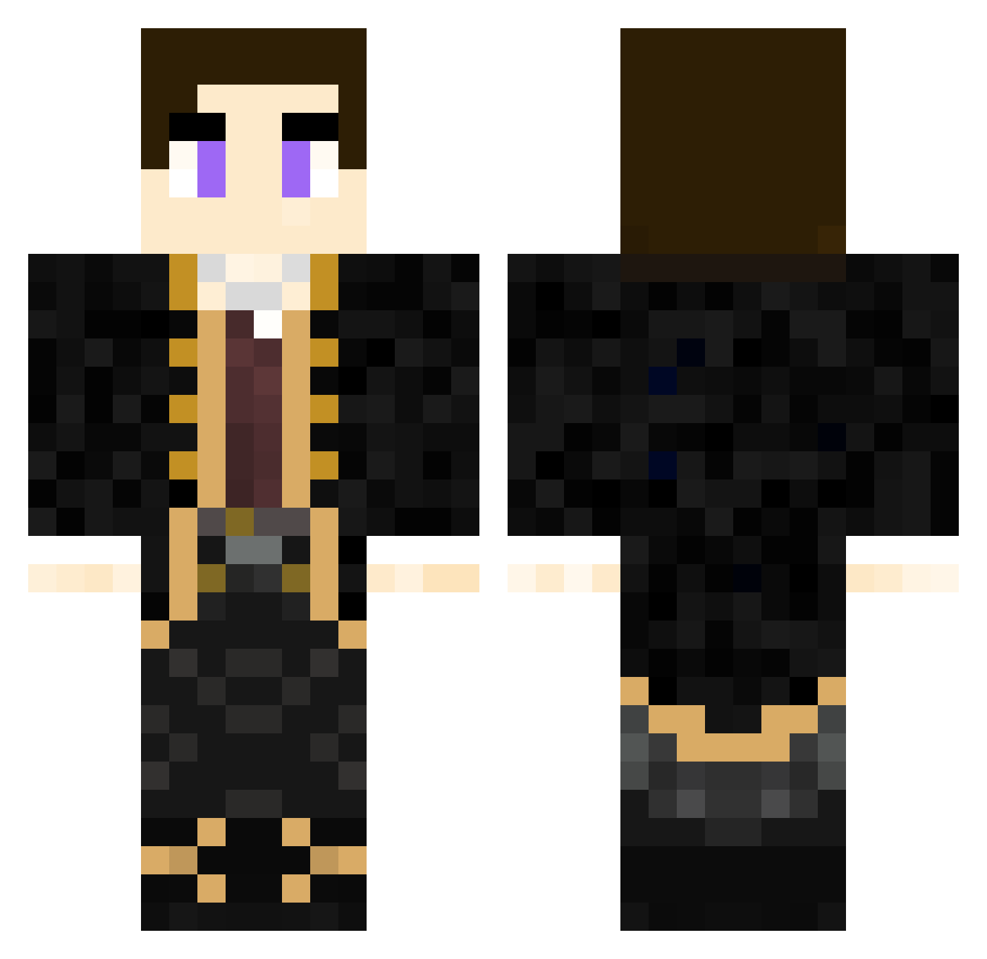 keeganyellow Minecraft skin, front and back view