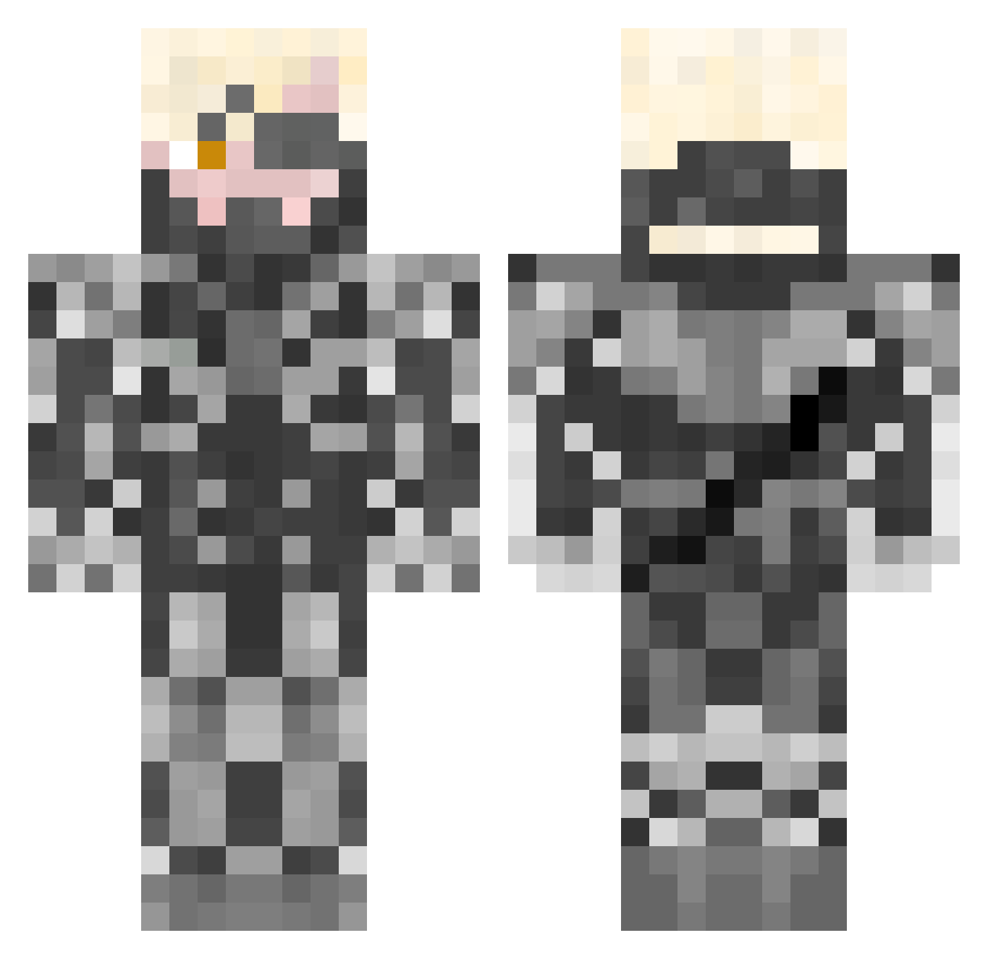 Syncr0w_ Minecraft skin, front and back view
