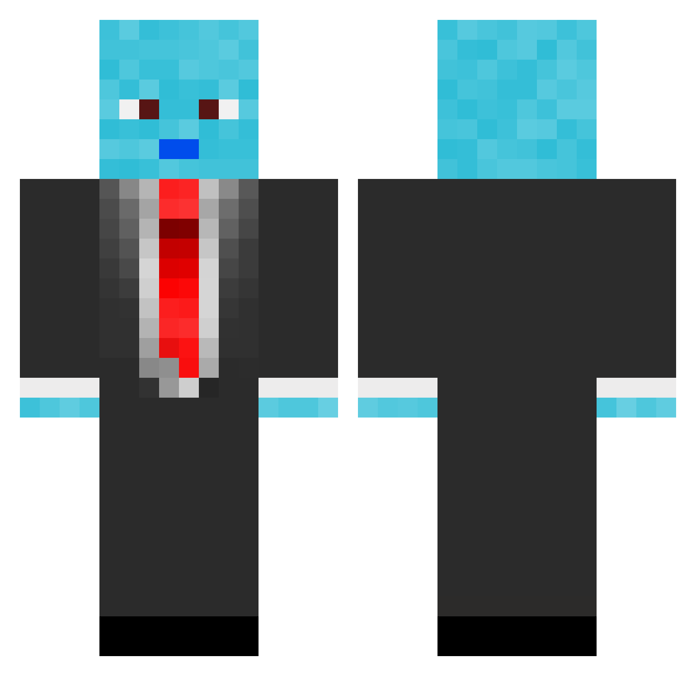 rraazz Minecraft skin, front and back view
