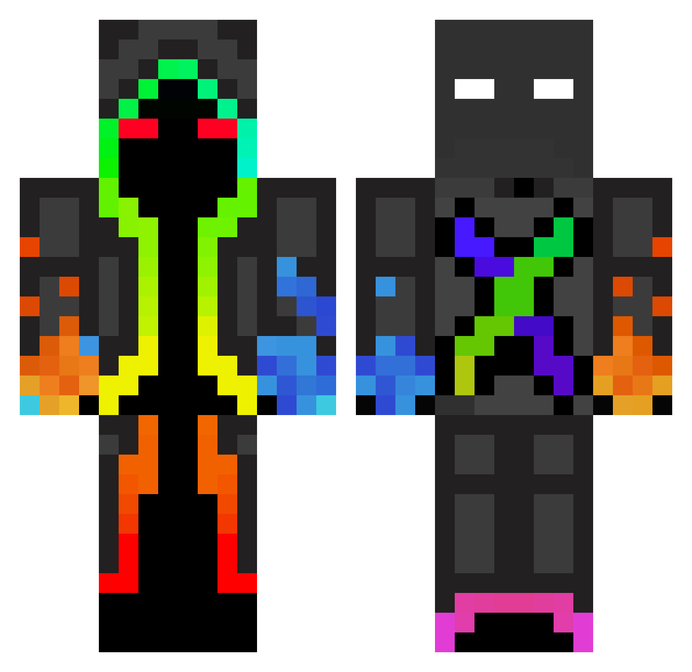 Kasper0326 Minecraft skin, front and back view