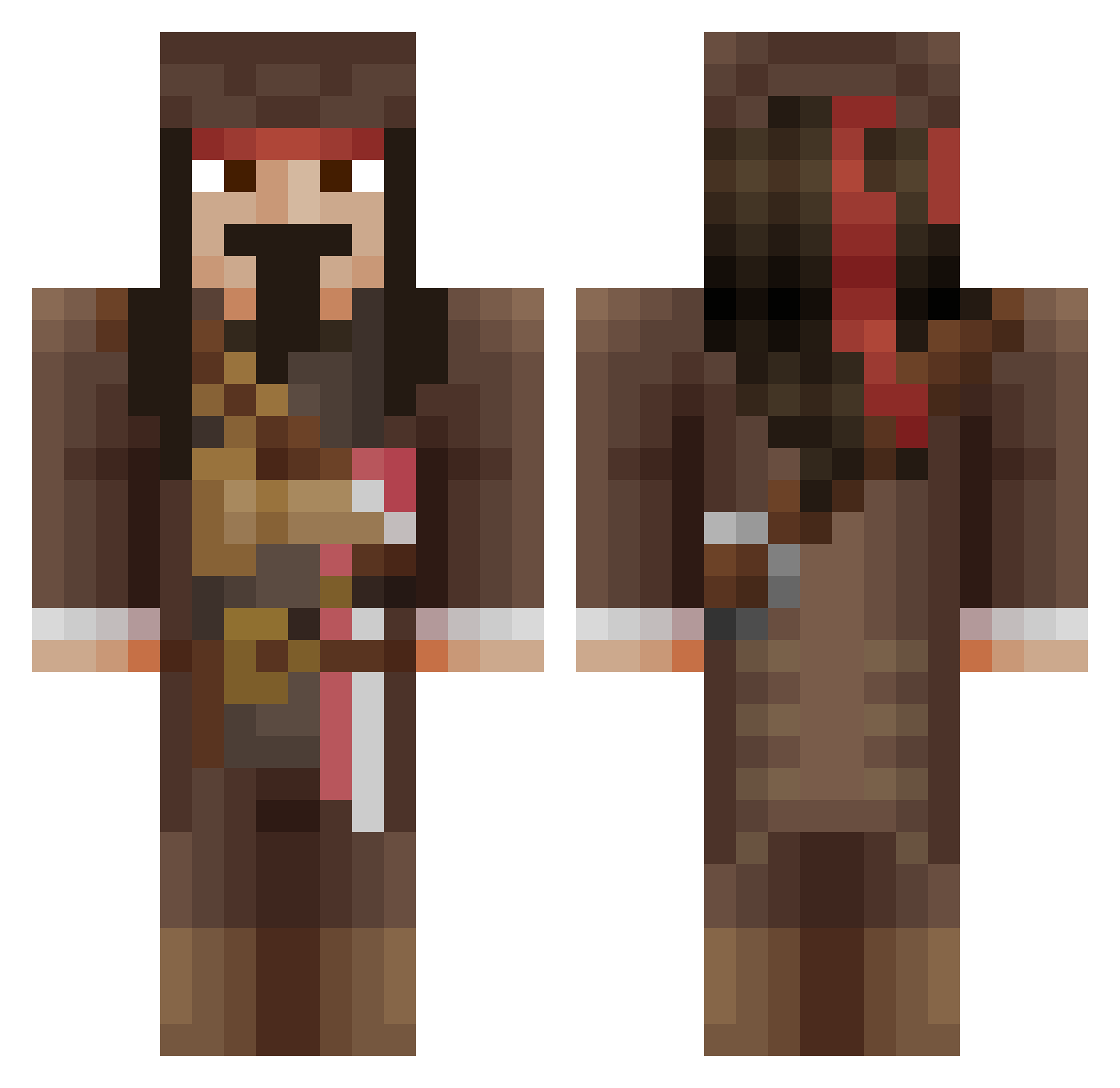 BibleCampVicti Minecraft skin, front and back view