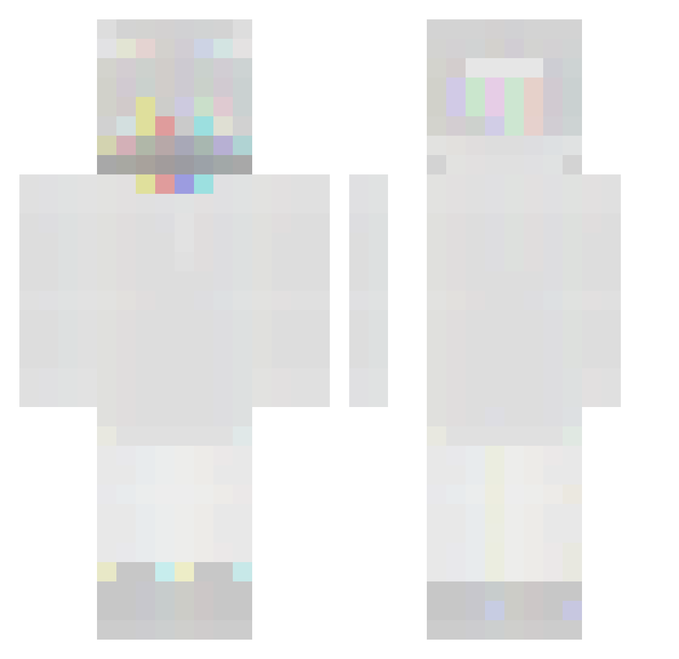 VladimirPacker Minecraft skin, front and back view