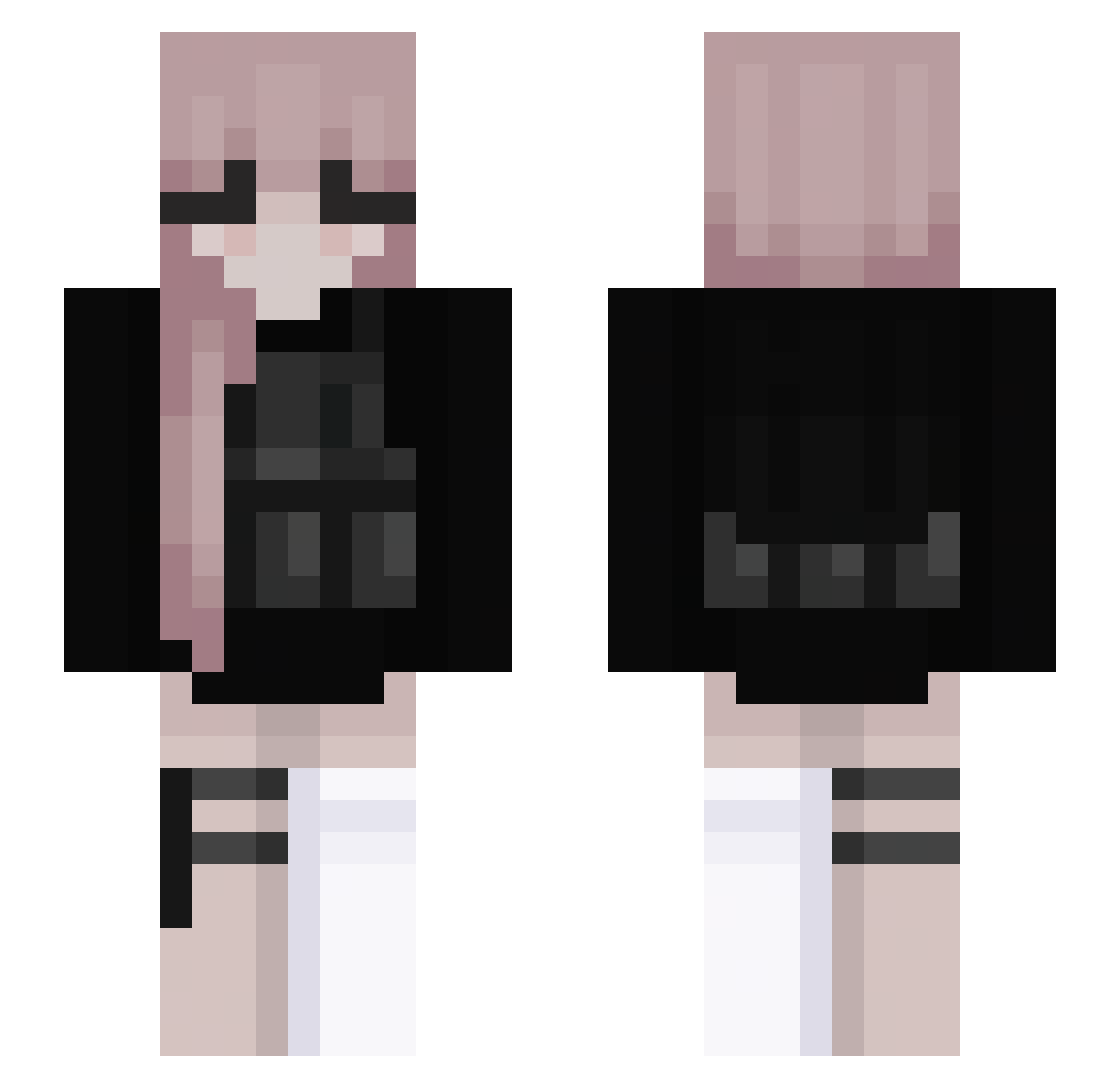 Tipsier Minecraft skin, front and back view