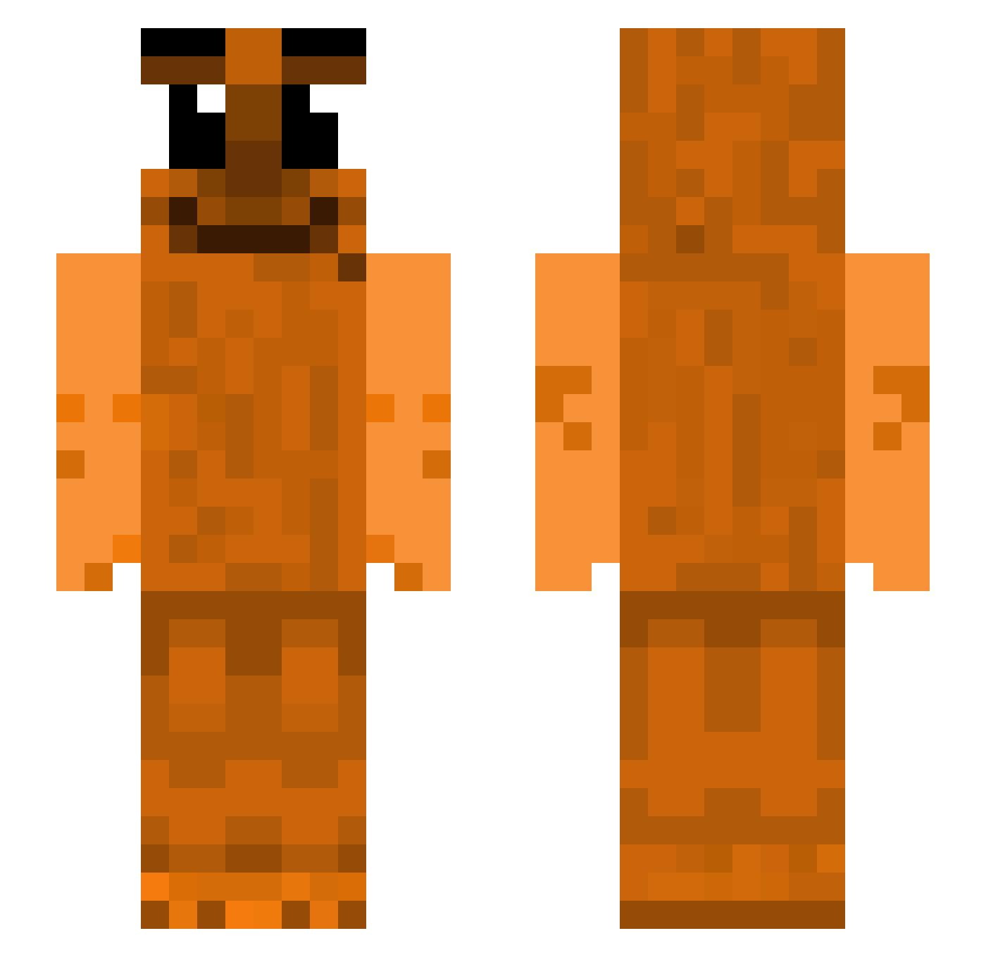 Zaxz932 Minecraft skin, front and back view