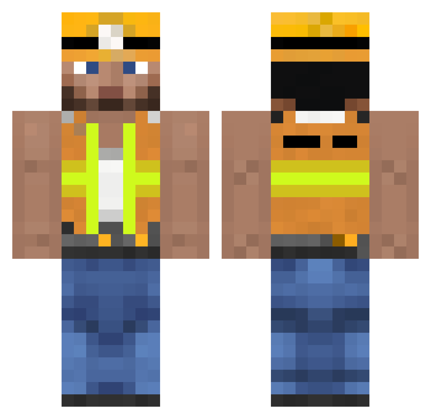 CamionToupie_ Minecraft skin, front and back view