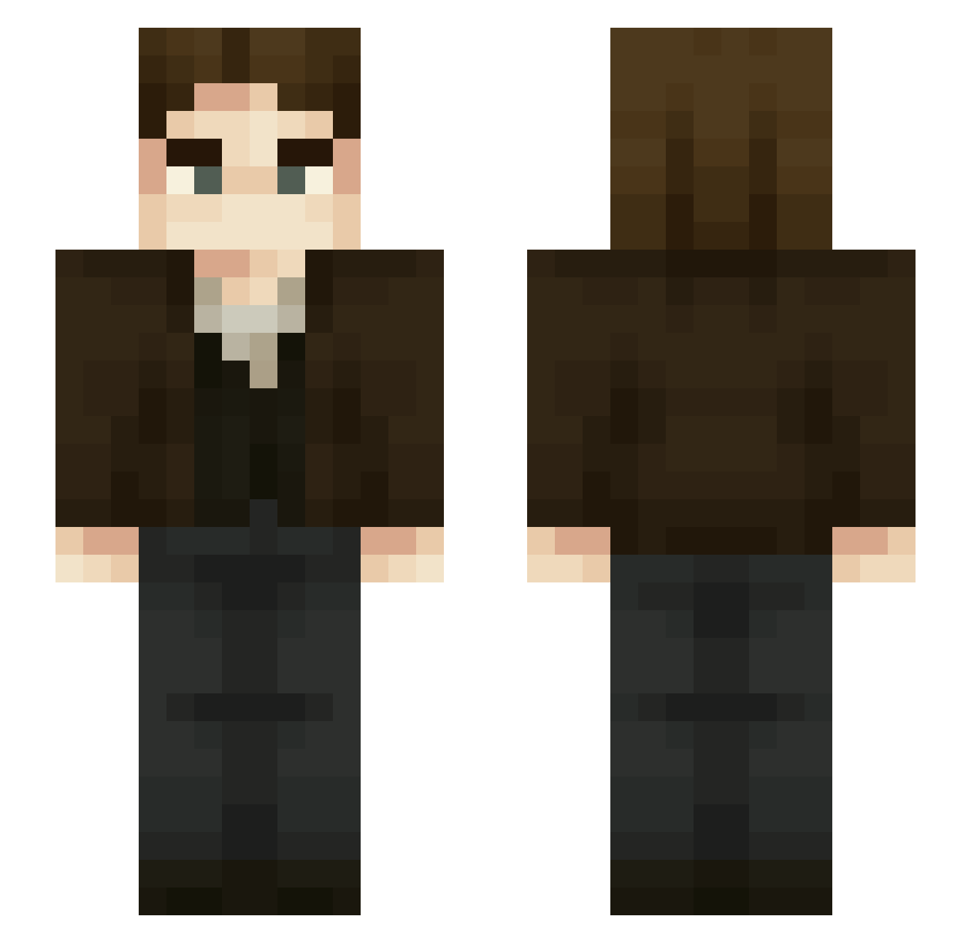 WellPapaSmurf Minecraft skin, front and back view