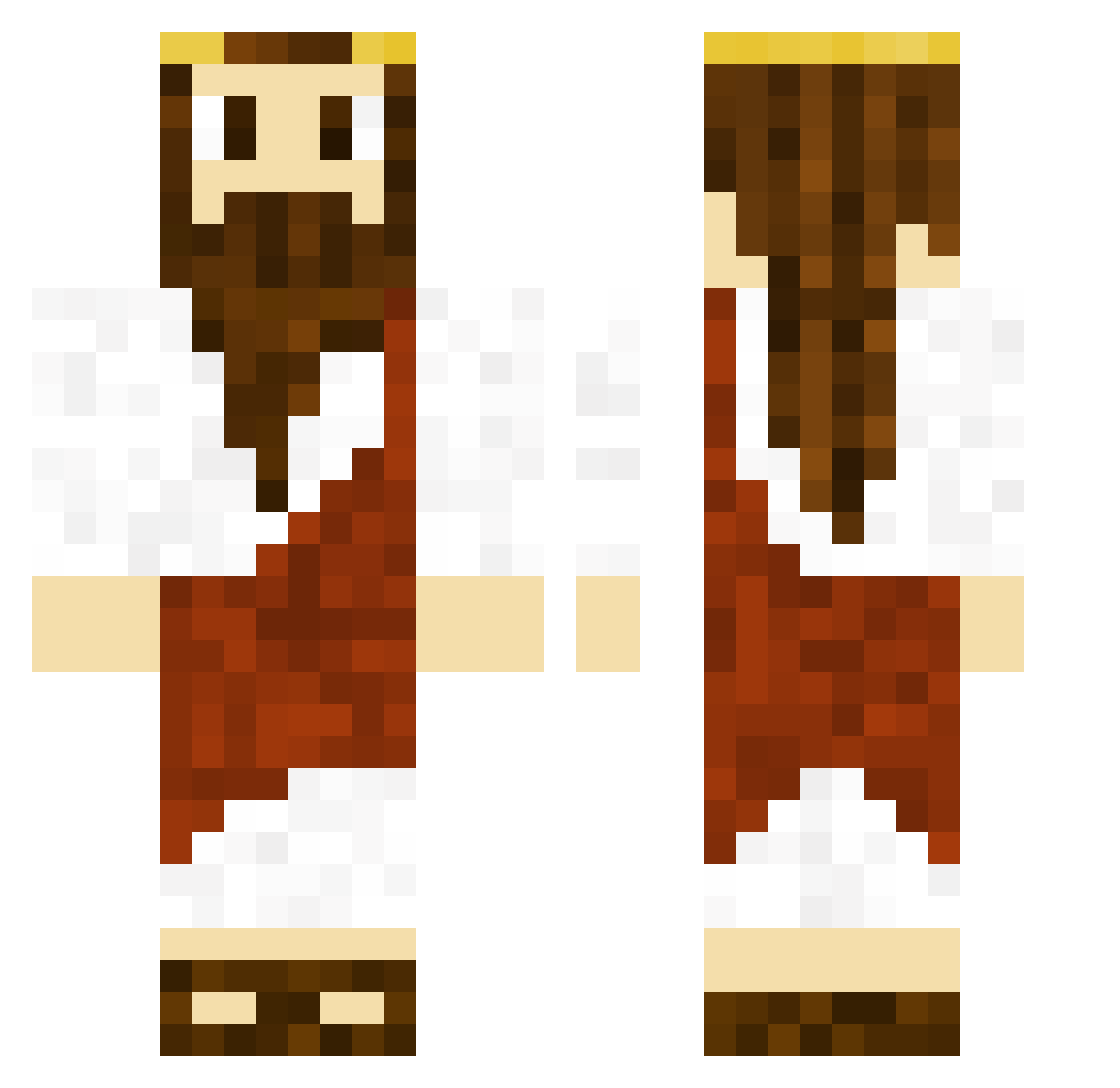 DIOS_YISUSCHRIST Minecraft skin, front and back view