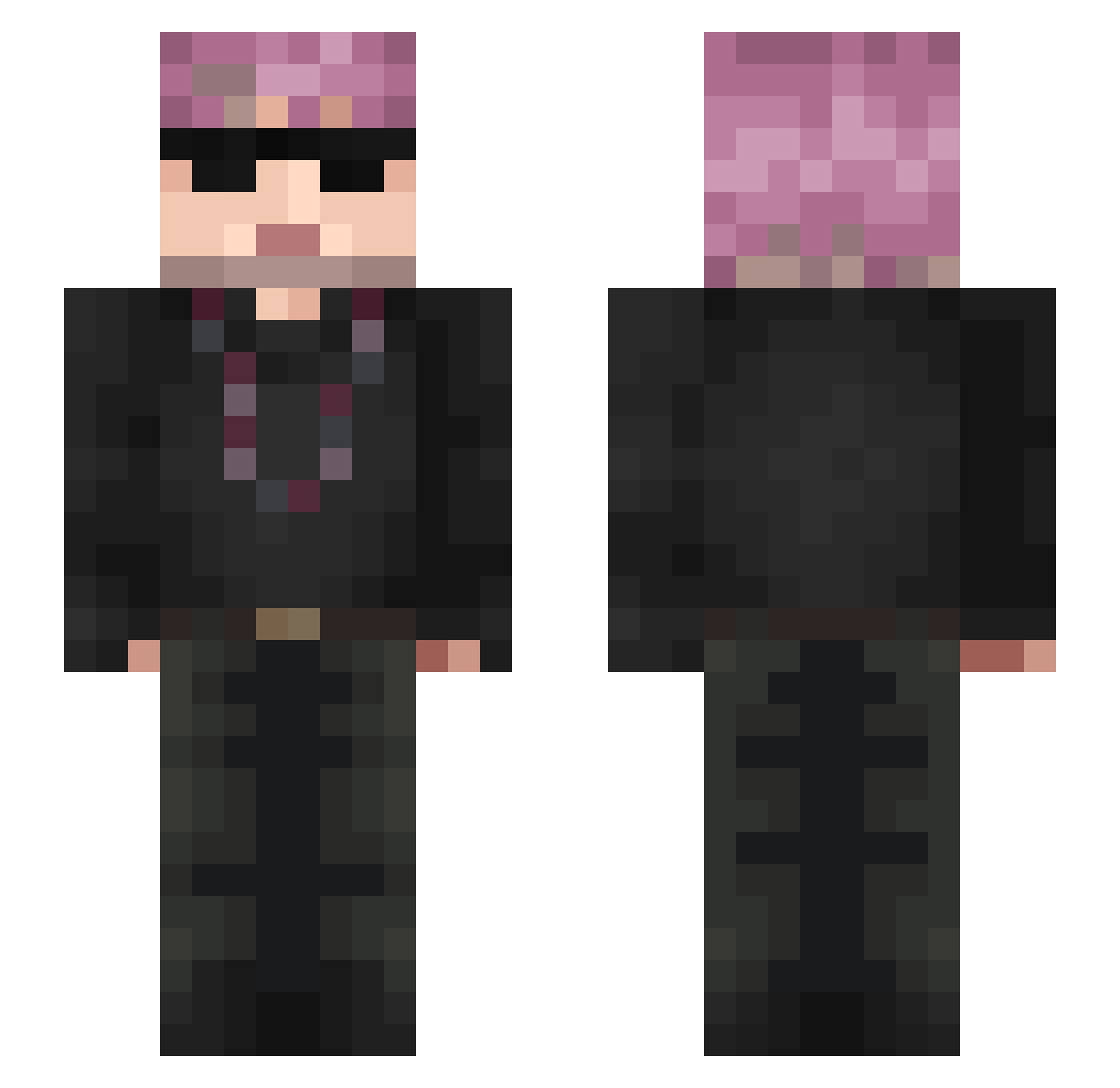 ZwerfLeijer Minecraft skin, front and back view