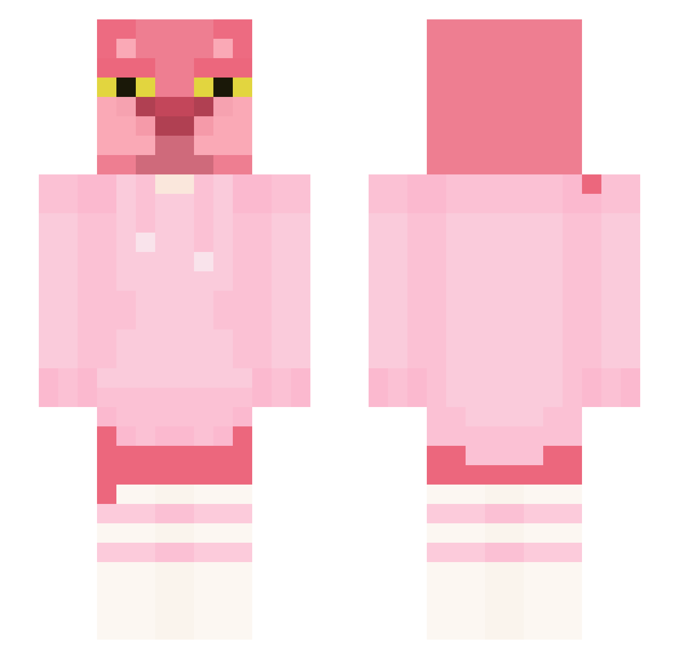 bruhtos Minecraft skin, front and back view
