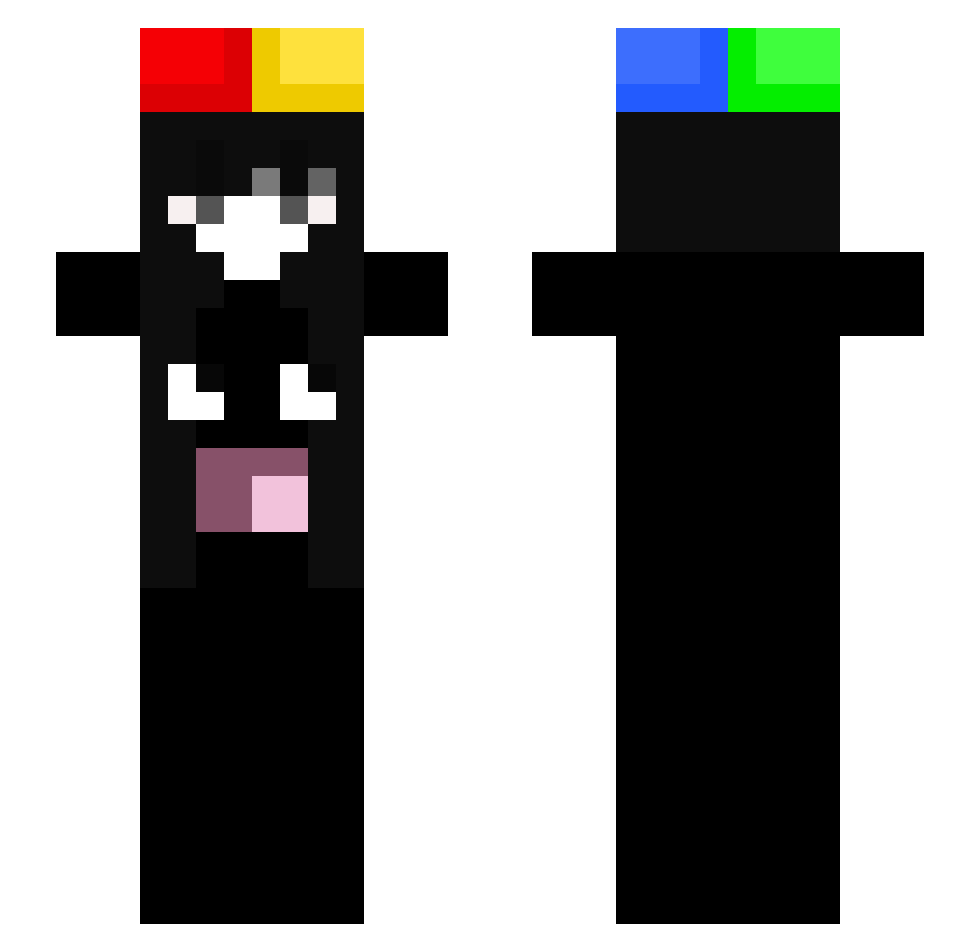 c4daver Minecraft skin, front and back view