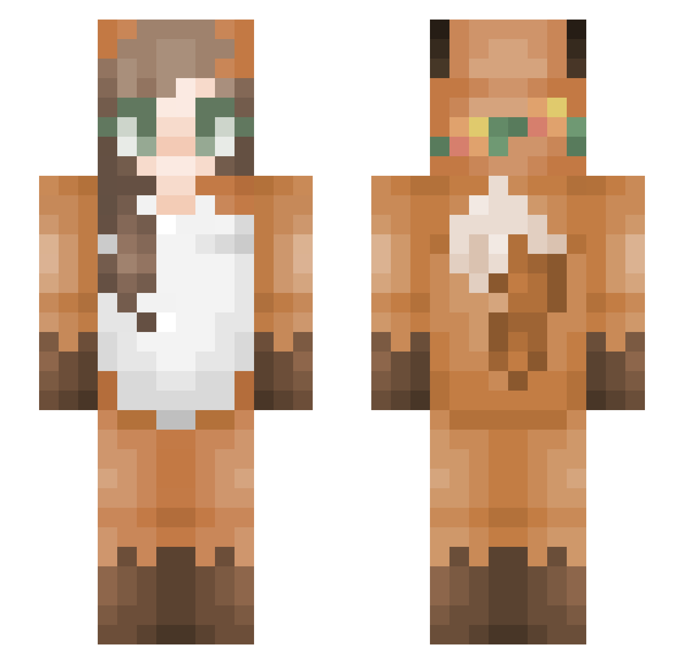 akasavage Minecraft skin, front and back view
