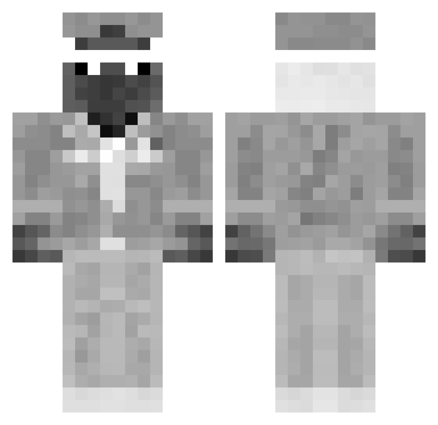 SophieDieSocke Minecraft skin, front and back view