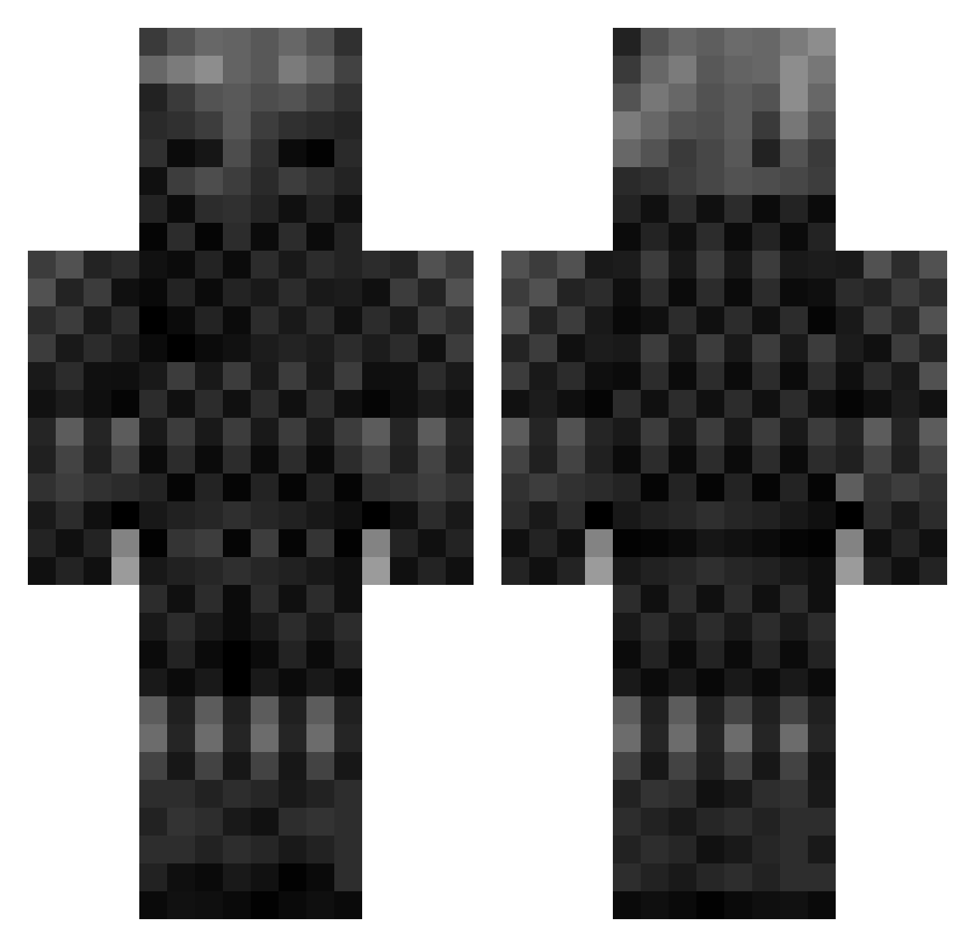 D3rPyx Minecraft skin, front and back view