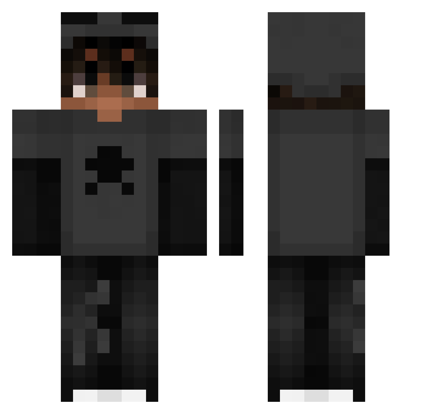 GeorgeNotFound4 Minecraft skin, front and back view