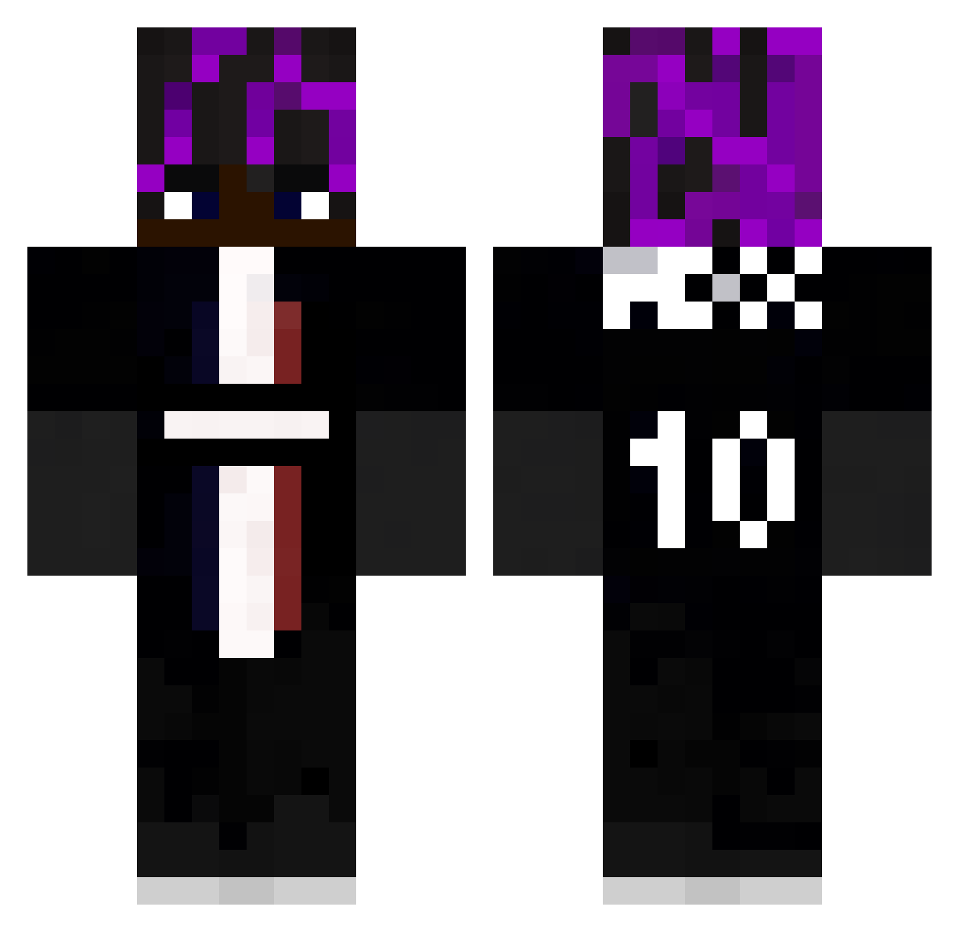 KingPedr0x Minecraft skin, front and back view