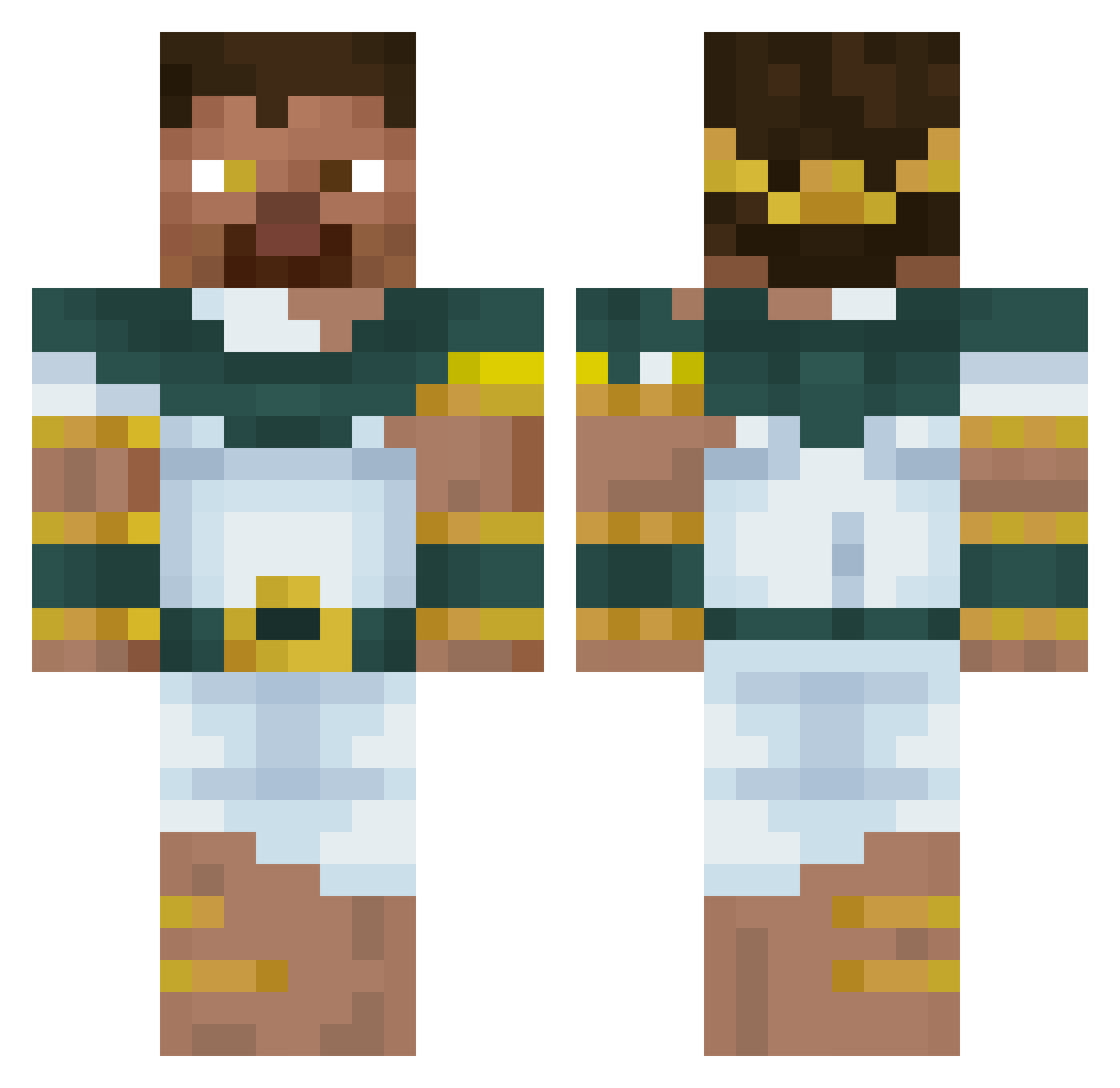 juampii1 Minecraft skin, front and back view