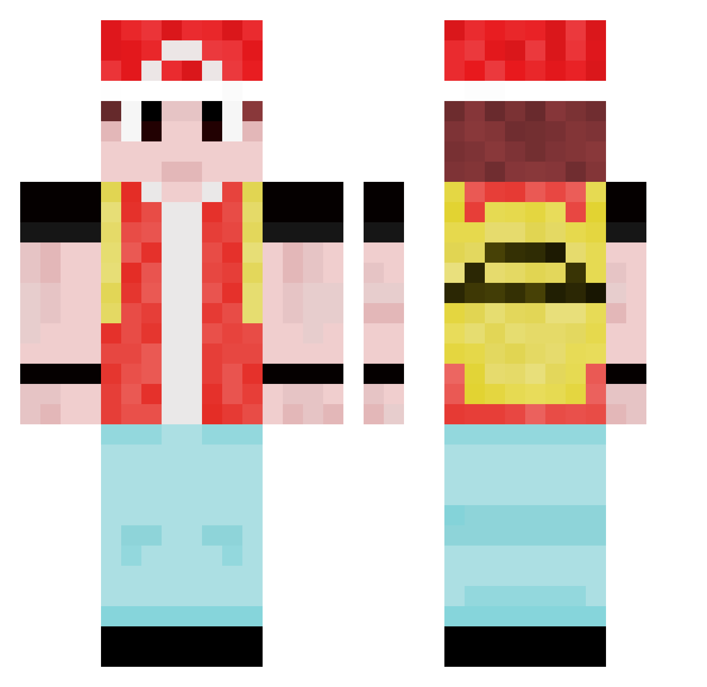 Jabia Minecraft skin, front and back view