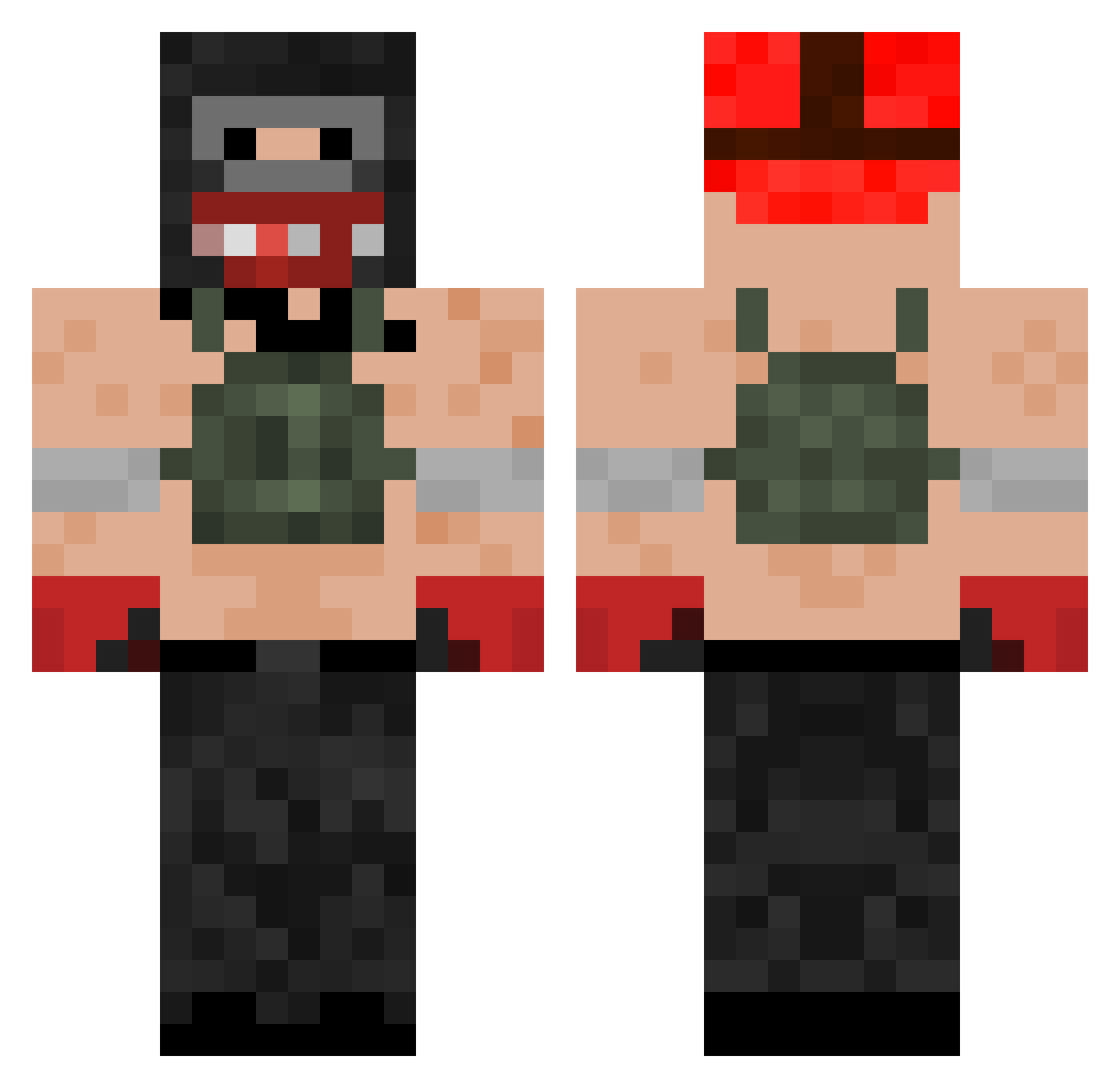 Sw3nkyBeast Minecraft skin, front and back view