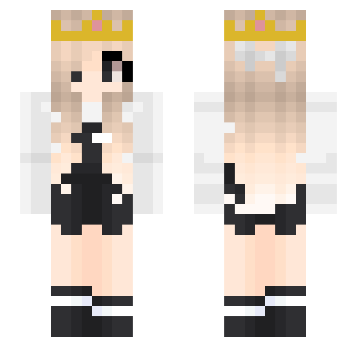 RainIsWet Minecraft skin, front and back view