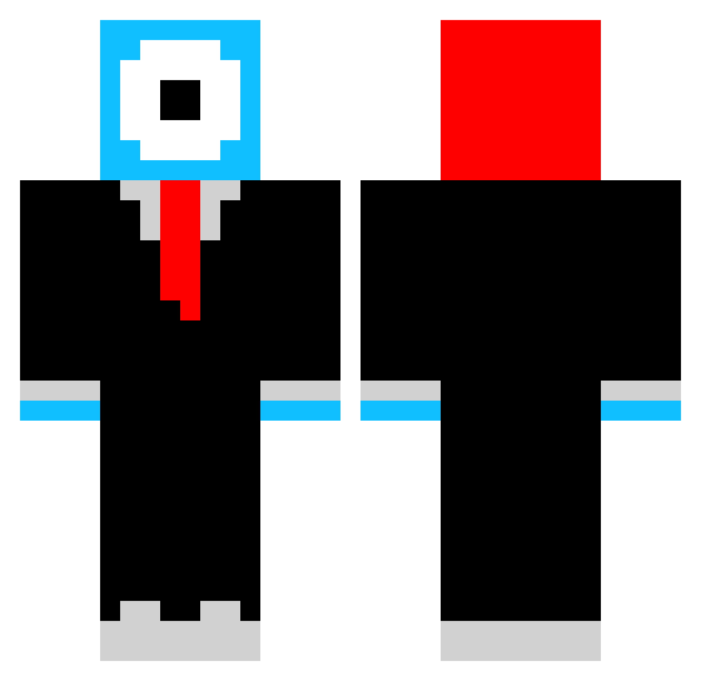 EzraDaniel Minecraft skin, front and back view