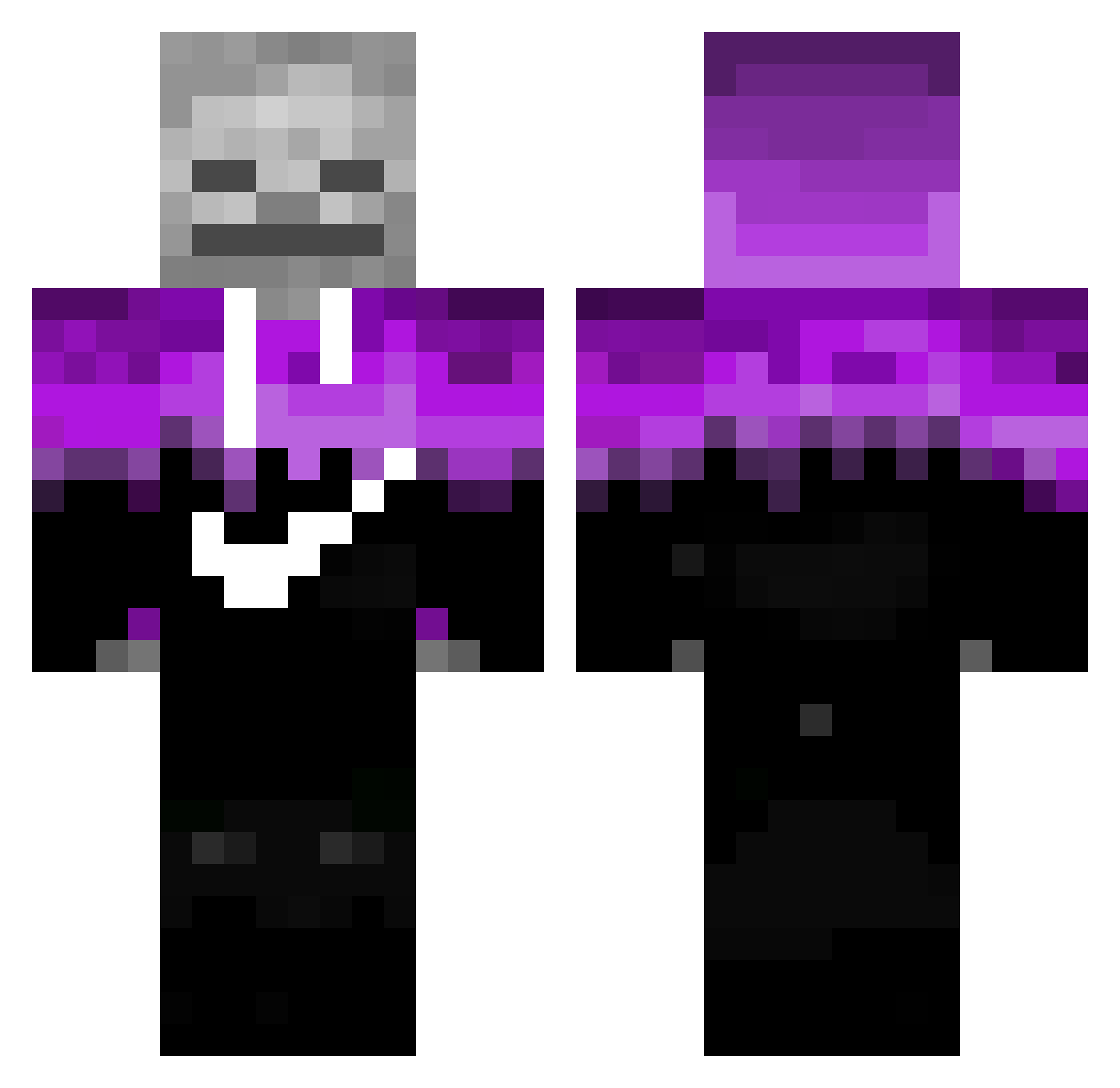 zJzn Minecraft skin, front and back view