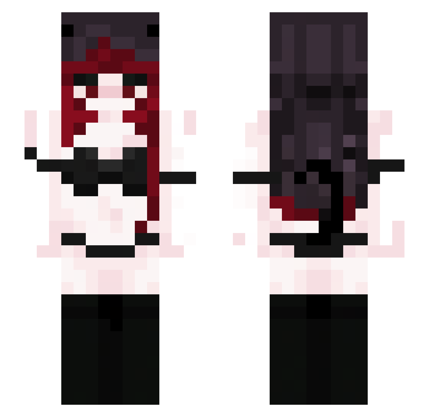 Akirachii Minecraft skin, front and back view