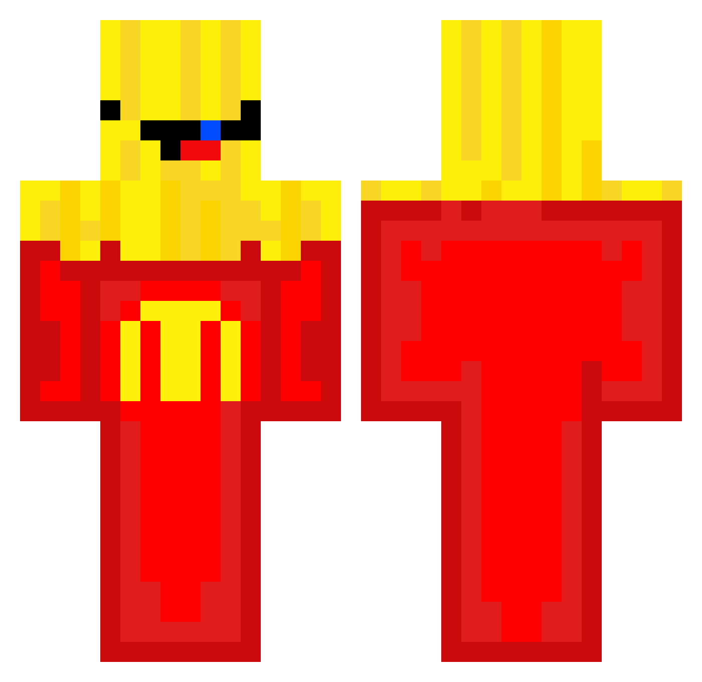 ZozoLaFrite2 Minecraft skin, front and back view