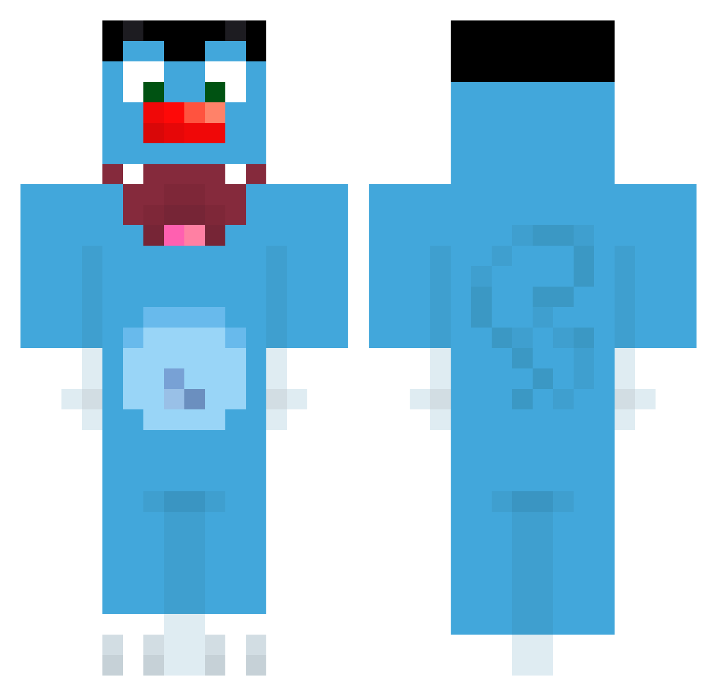Krynify Minecraft skin, front and back view