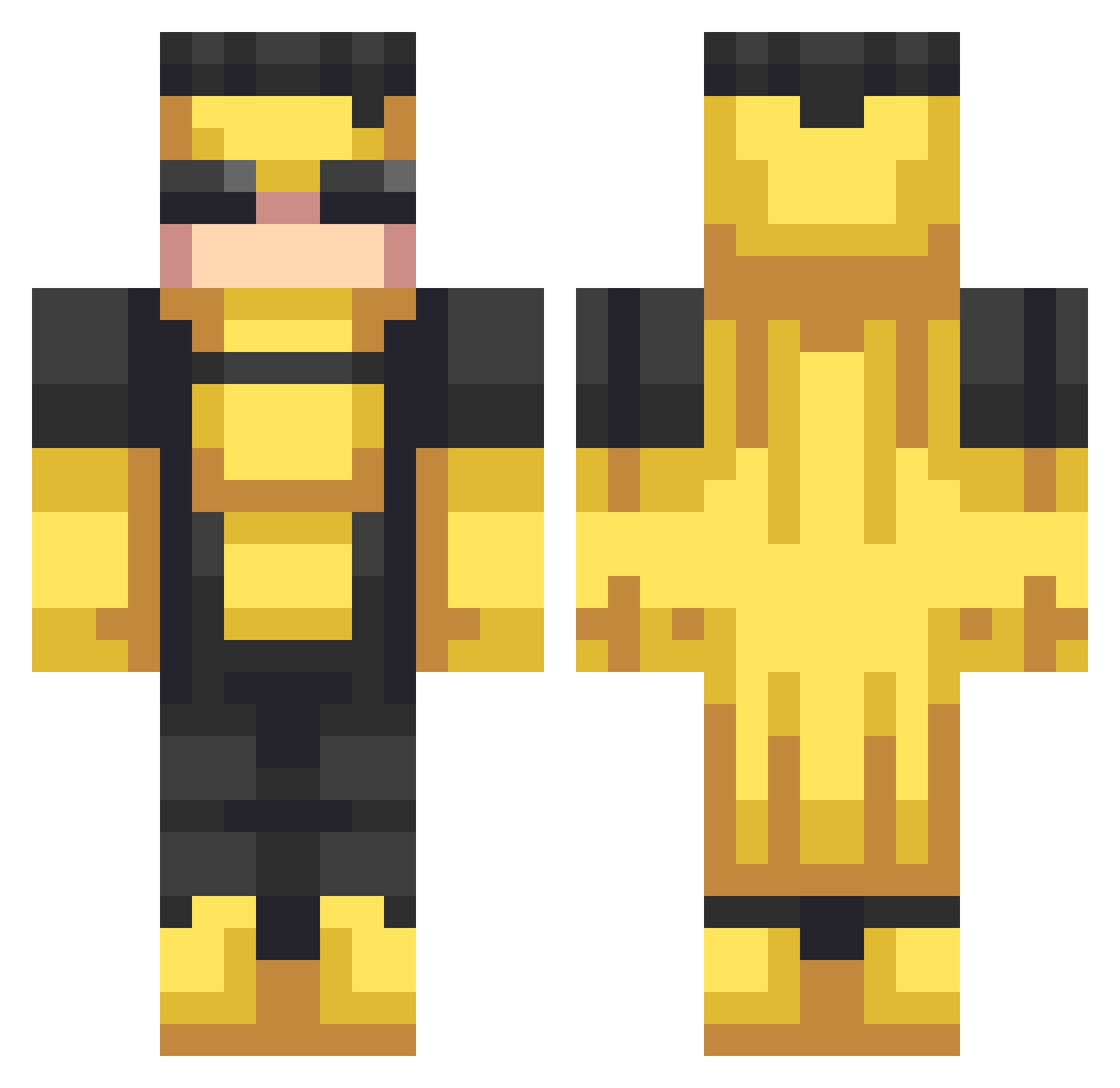 GOOOOOOOOBE Minecraft skin, front and back view